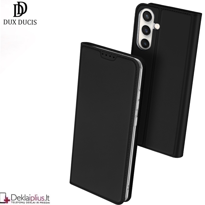 Dux Ducis Skin Pro dirbtinės odos dėklas - juodas (Samsung Galaxy S25 Fe) Dux Ducis Skin Pro dirbtinės odos dėklas - juodas (Samsung Galaxy S25 Fe)